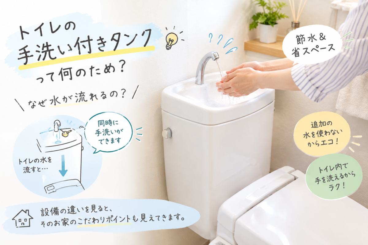 トイレの“手洗い付きタンク”って何のため？なぜ水が流れるの？