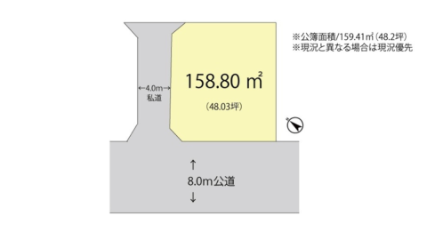 【現地見学会開催中】草加市稲荷5丁目 売地 01期