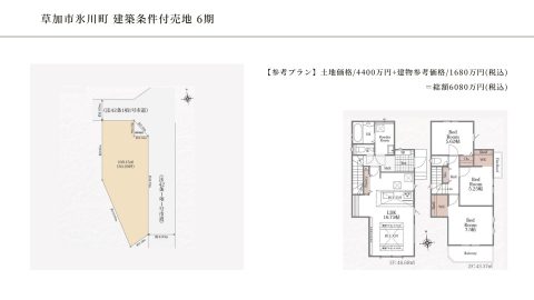 【現地見学会開催】草加市氷川町 建築条件付売地 6期