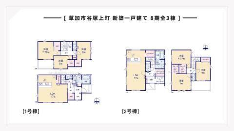 【建売販売開始】草加市谷塚上町 新築一戸建て 8期全2棟｜土地49坪超え・小中学校徒歩7分圏内