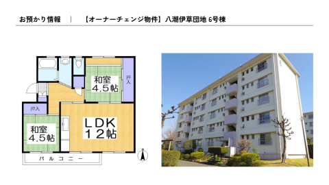 【お預かり情報】八潮伊草団地6号棟 | オーナーチェンジ物件