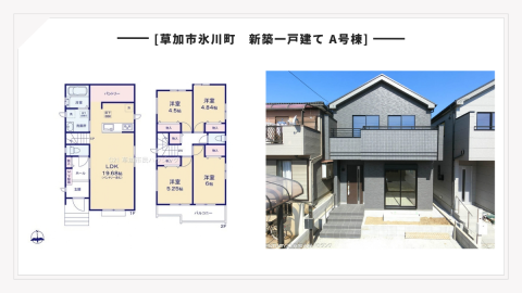 【完成報告】草加市氷川町 新築一戸建て 全5棟｜家族みんながゆったり寛げるスタイリッシュな家