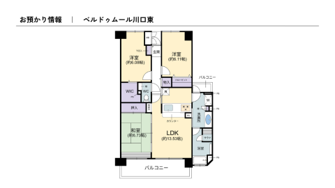 【お預かり情報】ベルドゥムール川口東 | 南向き・WIC&サウナ付き