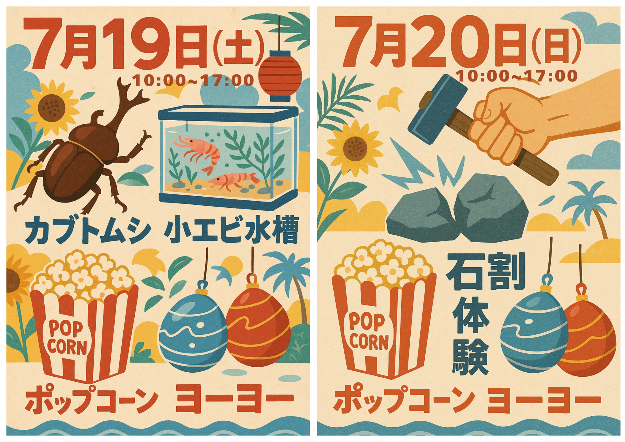 7/19，7/20【夏休みイベント】開催！