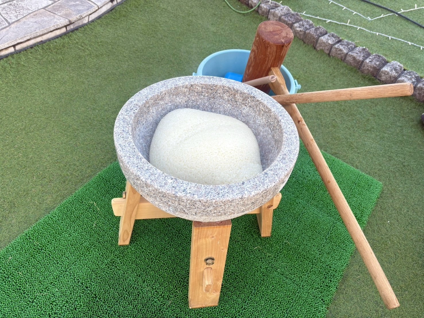 本日のもちつきイベント開催中のお知らせ・途中経過のご報告